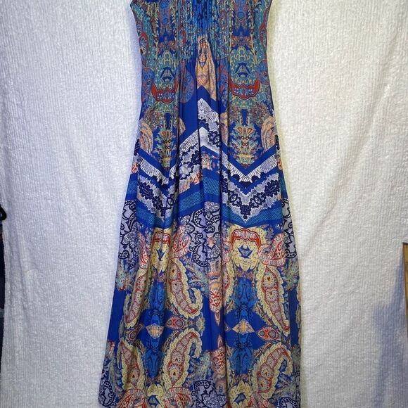Anthropologie Ranna Gill Multicolor Paisley Halter Boteh Maxi Dress Size 2 - Picture 10 of 12
